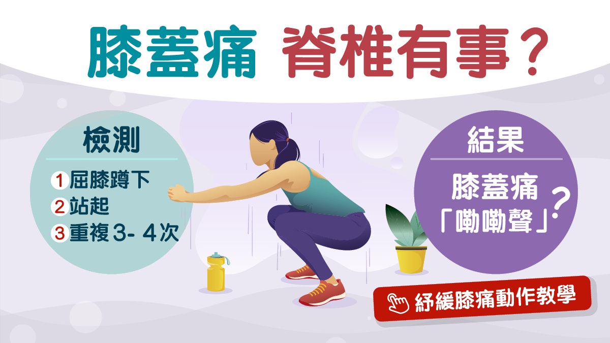 膝痛原兇竟是脊椎側彎？　3個動作強化腰背肌肉減痛楚